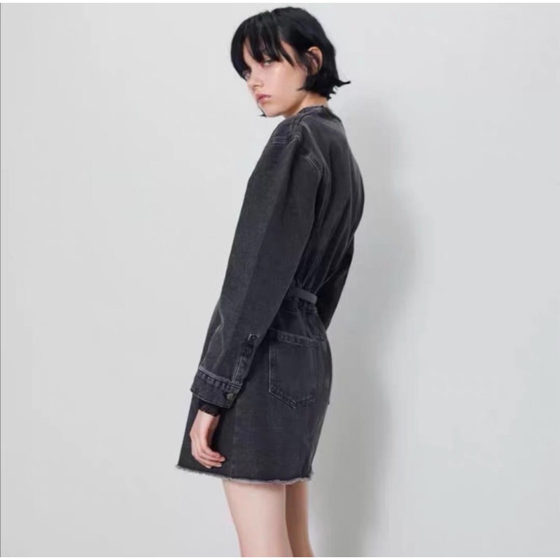 Đầm bò ghi xám Zara