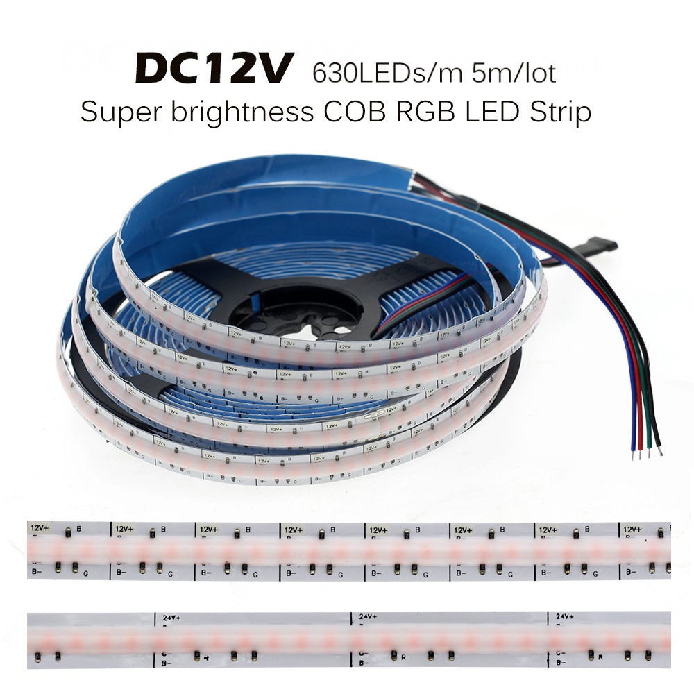 Cuộn Dây Đèn LED 5m DC12V / 24V 480 Bóng Màu Trắng/Xanh Lá/Hồng/Trắng Dùng Để Trang Trí