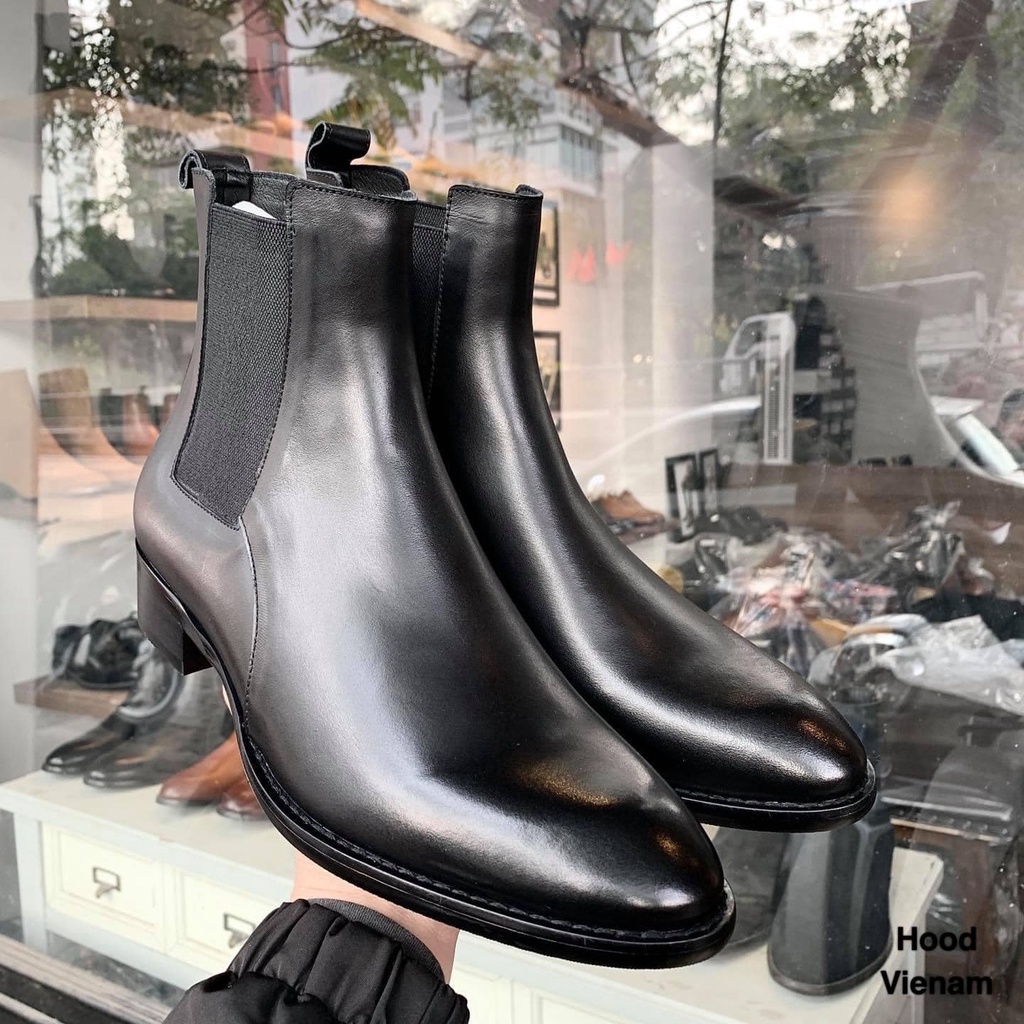 Giày Chelsea Boot Classic - Da bò nguyên tấm - Đế phíp gỗ - Bảo hành 12 tháng Hood HoodVN