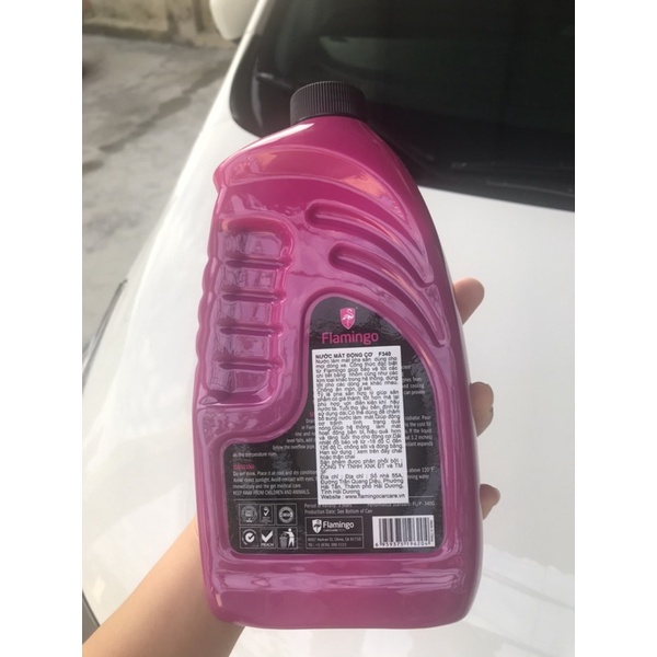 Nước làm mát động cơ cao cấp Flamingo màu xanh F340G – 1L