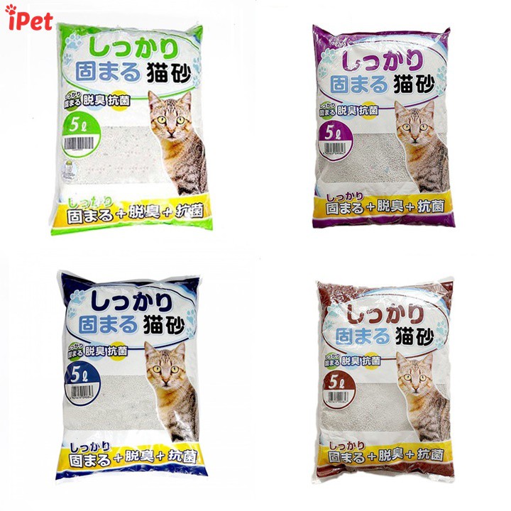 [Mã 2010FMCGSALE giảm 8% đơn 500K] Cát Vệ Sinh Nhật Bản Cat Litter Kitty Pet 5L Dành Cho Mèo - iPet Shop