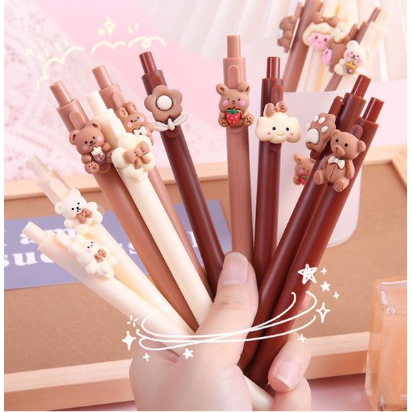 Bút bi nước văn phòng mực gel 0.5mm mực đều nét chữ đẹp màu đen