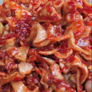 Mắm dưa đu đủ trộn cà