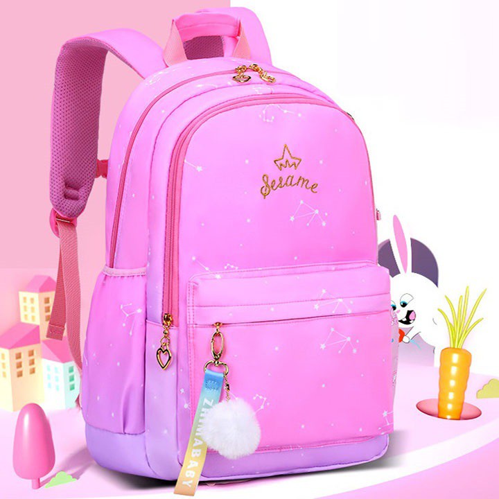 Balo Học Sinh, Balo Nữ Họa Tiết Dễ Thương size 45cm BALO-02