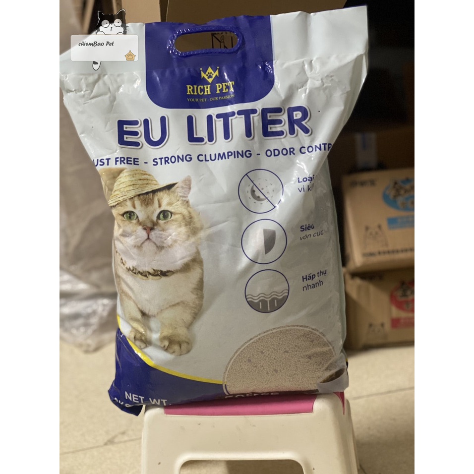 Cát vệ sinh cho mèo Eu Litter và cát gerry siêu vón