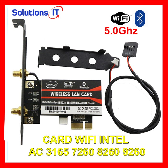Card Wifi cho máy tính bàn Intel AC 3165 7260 8260 9260 | BigBuy360 - bigbuy360.vn