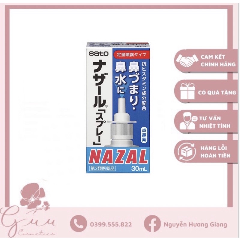 Xịt xoang mũi Nazal 30ml Nhật Bản