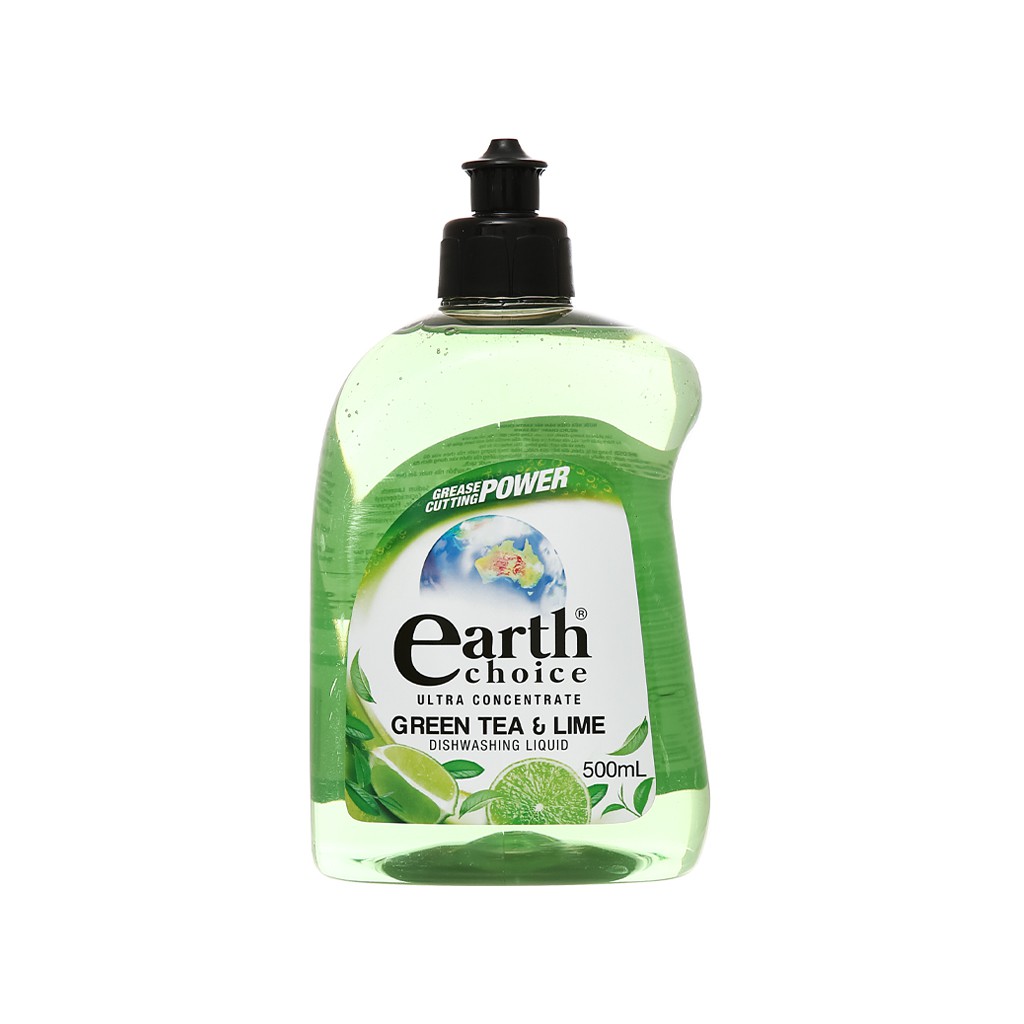 Nước rửa chén đậm đặc Earth Choice hương chanh & trà xanh 500ml gốc thực vật nhập khẩu từ Úc