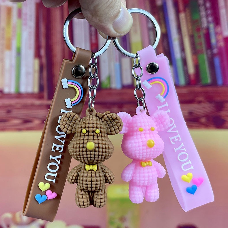 Móc Khóa Hình Gấu Thời Trang Nhiều Màu
