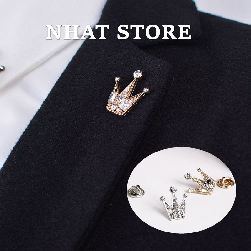 Cài Áo Vest Thời Trang Nam Nữ Hình Vương Miện Mini Siêu Dễ Thương