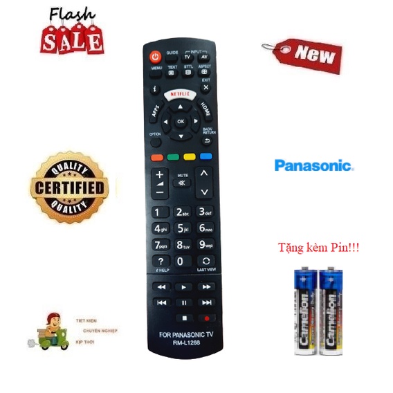 Remote Điều khiển tivi Panasonic RM-L1268 Hàng loại tốt mới 100% Tặng kèm Pin