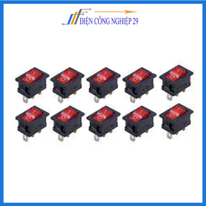 Công Tắc Bập Bênh KCD1 250VAC-6A Có Đèn