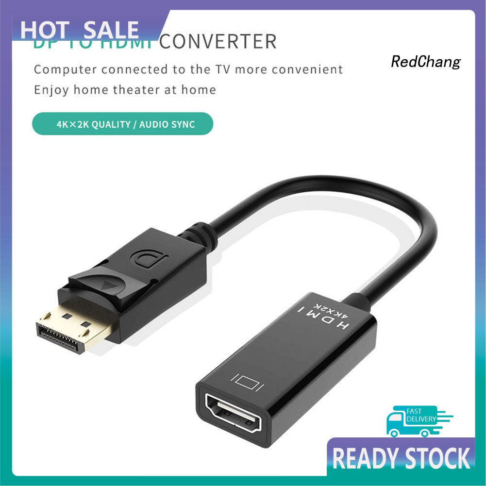 -SPQ- HD 4K DP Display Port to HDMI Adapter Video Converter Cable for PC Laptop HDTV