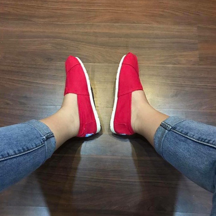 ⚡️[FREE SHIP]⚡️GIÀY TOMS ĐỎ (đế cao su đúc)