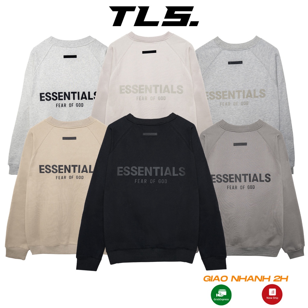 Áo sweater FEAR OF GOD ESSENTIALS SS21 pullover unisex nam nữ chất liệu nỉ bông form rộng