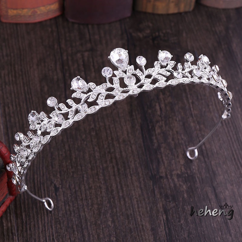 Băng Đô Cài Tóc Hình Chiếc Lá Đính Đá Thời Trang Cho Cô Dâu