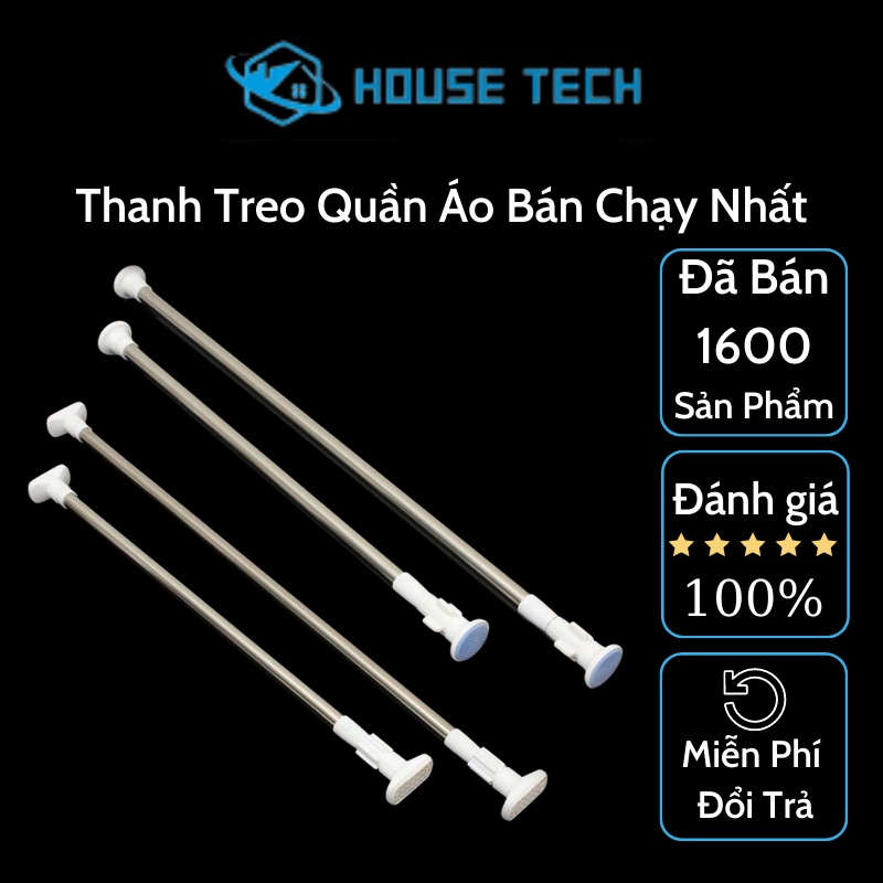 Thanh treo quần áo gắn tường thông minh 50 - 260cm