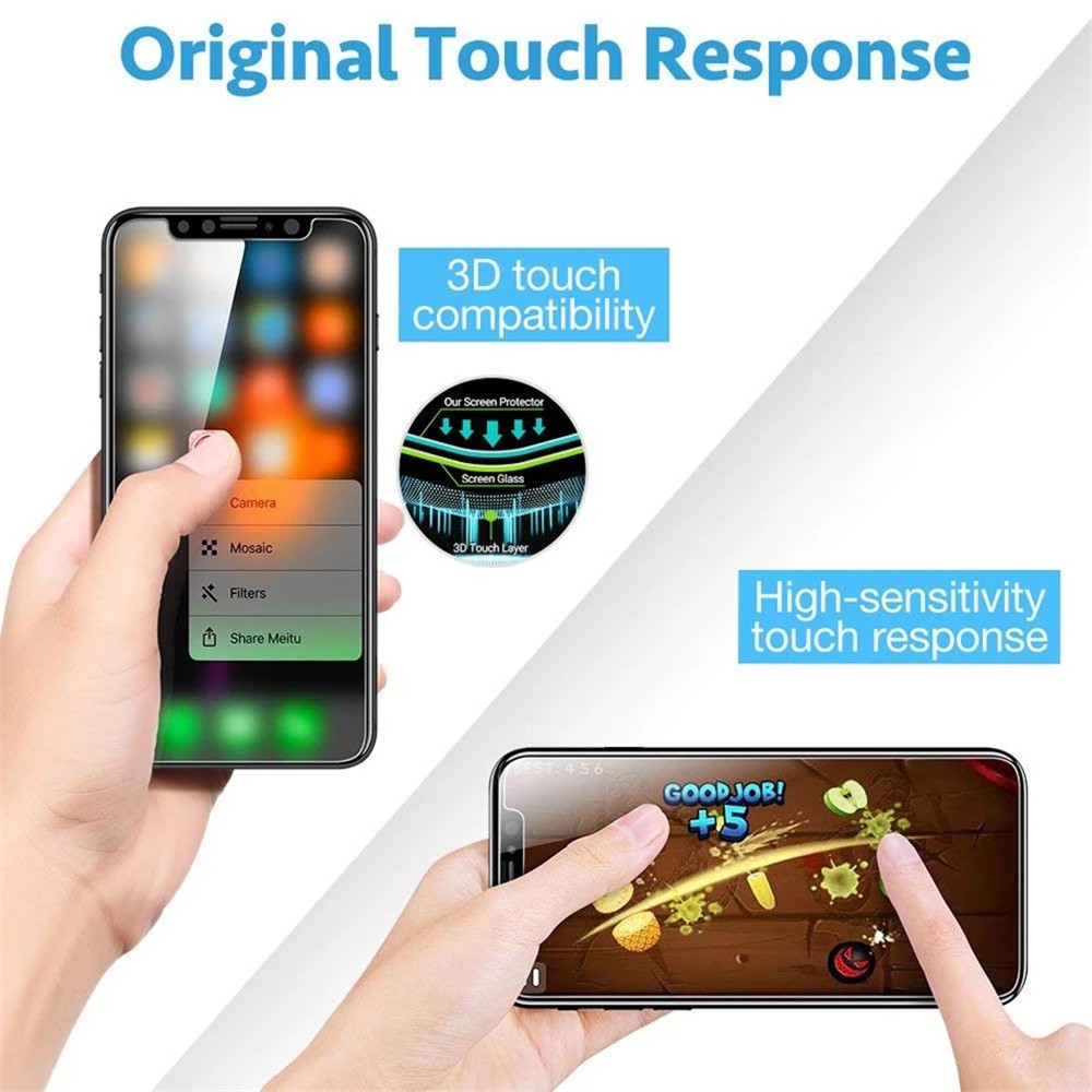Set 3 Miếng Dán Cường Lực 9D Toàn Màn Hình Dùng Cho iPhone 12 mini -11 Pro MAX -X -XS MAX -XR -6-6S -7-8 Plus