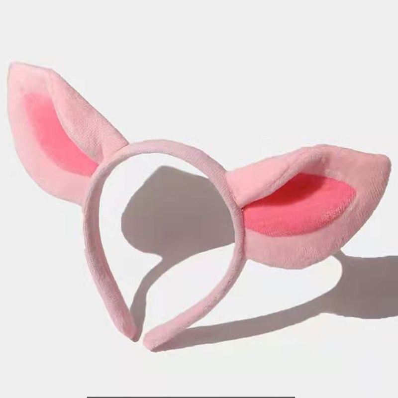 Flgo Băng Đô Cài Tóc Hình Tai Heo Hồng Trang Điểm Tiệc Tùng Lễ Hội Cho Nữ