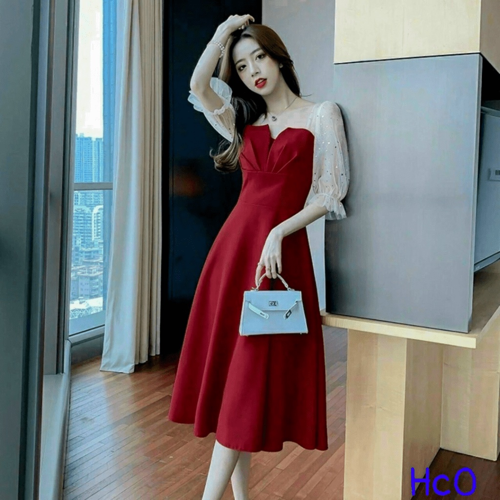 ĐẦM (DỰ TIỆC/ ĐI CHƠI/ DI LÀM) TAY LỠ/ PHỒNG NHẸ, TÀ XẾP LY, MÀU QUÝ PHÁI, ĐỦ CÁC SIZE UP shop valentina