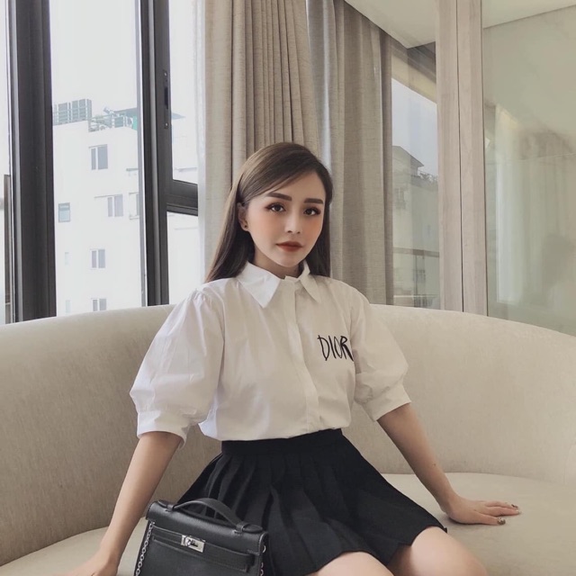 [Mã WASKT410K giảm 10K đơn 50K] Áo sơ mi cộc tay bồng DIO