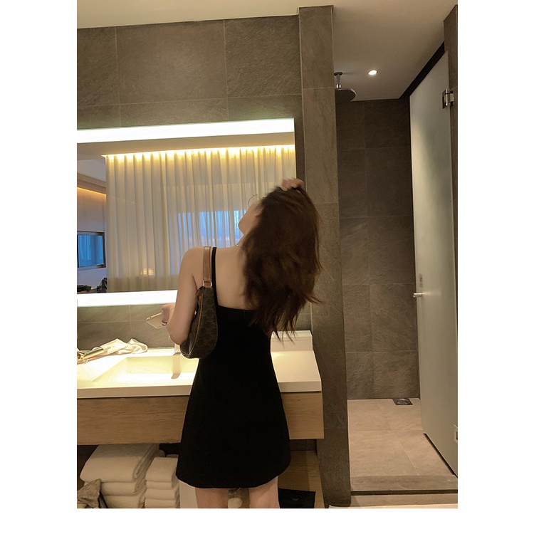 Đầm chữ A SUXI cổ chữ V thời trang cổ điển Pháp