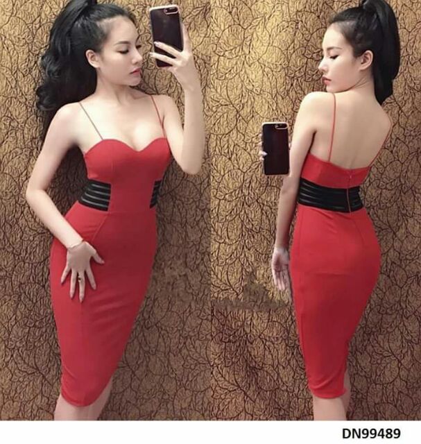 Đầm body sexy phối lưới sọc | BigBuy360 - bigbuy360.vn