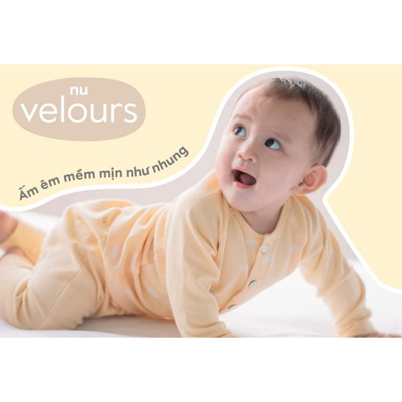 Bộ Dài Tay Nỉ Mỏng Nous Velours Cài Vai N8 Cài Giữa N22 • 0-3M 3-6M 6-9M 9-12M • Choding Home