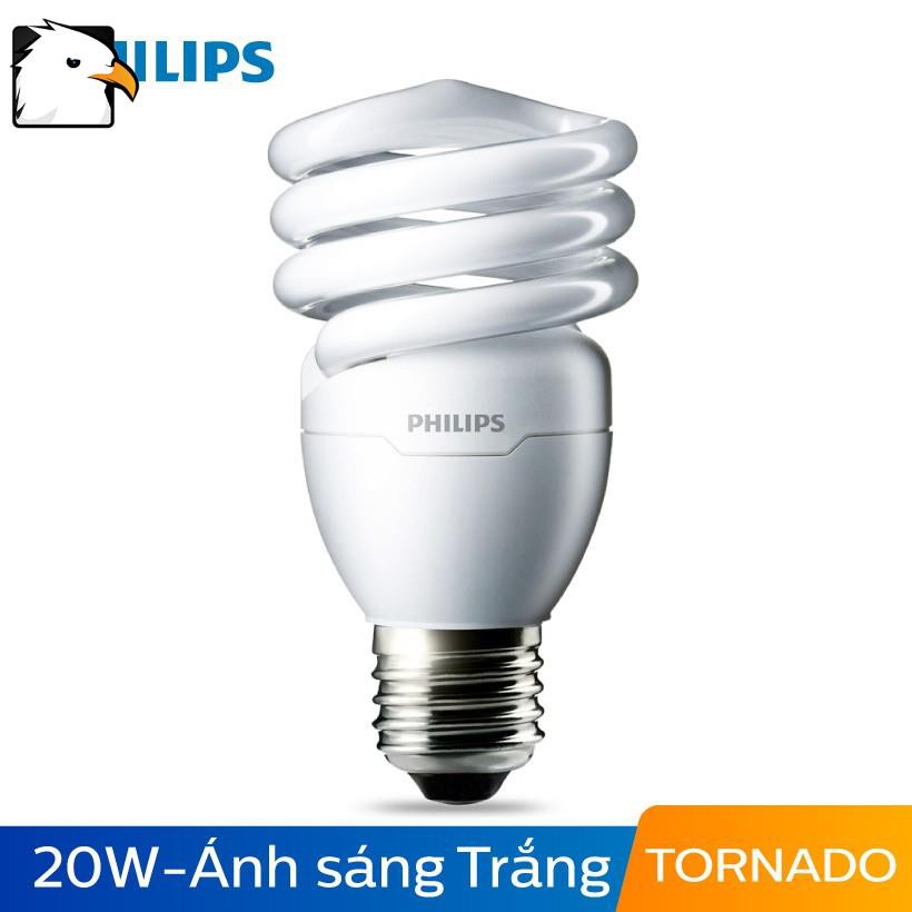 Bóng đèn Compact xoắn tiết kiệm điện Philips Tornado 20W 6500K E27- Ánh sáng trắng