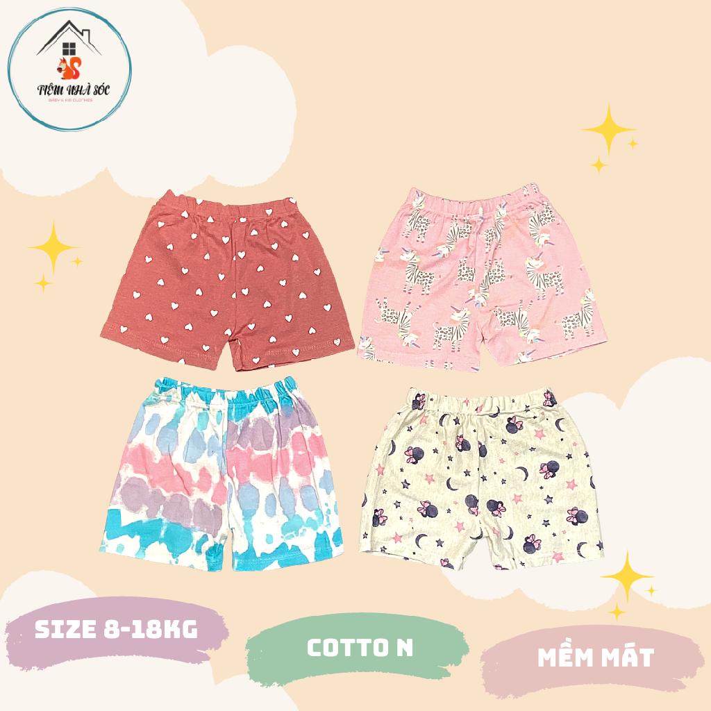 Quần đùi mùa hè cho bé gái họa tiết đáng yêu size 1 - 5 tuổi Tiệm Nhà Sóc