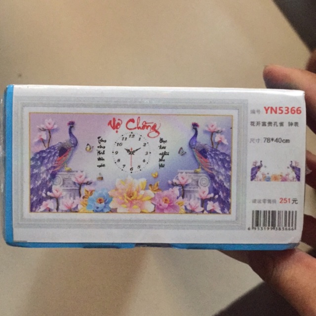 Tranh chưa đính đá đồng hồ YN5366