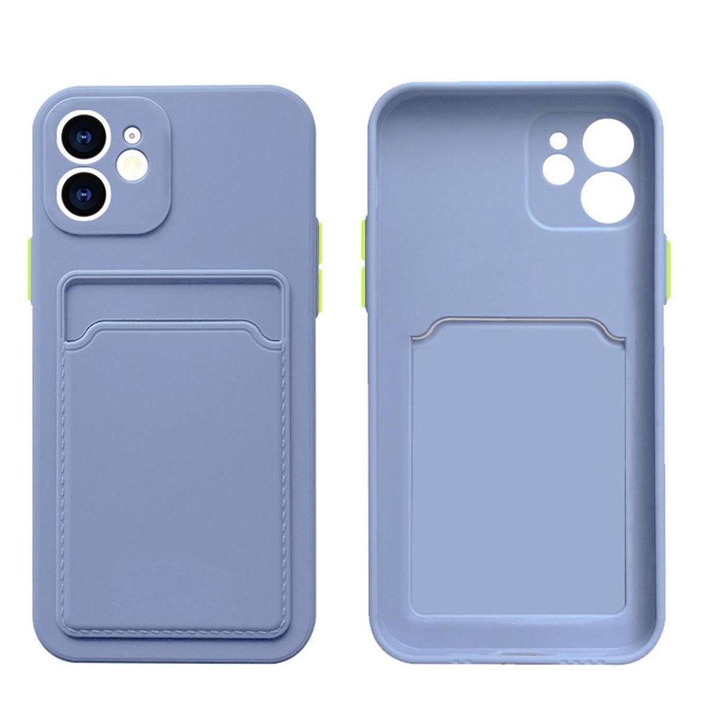 Bao Da Điện Thoại Silicon Có Ngăn Đựng Thẻ Và Dây Đeo Cho iphone 15 14 13 12 pro max se 2020 x xr xs max 7 8 plus Ốp