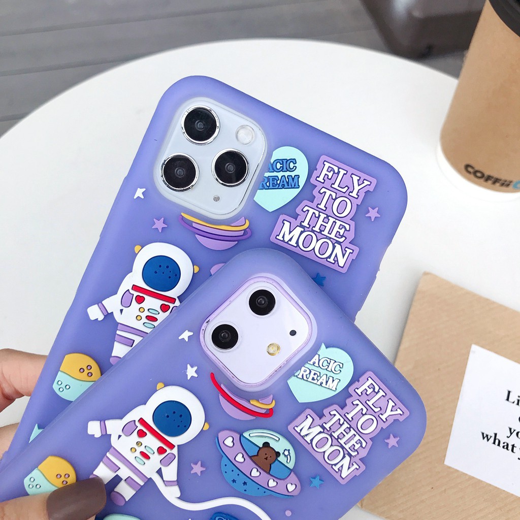 Ốp Điện Thoại Silicon Mềm Hình Phi Hành Gia Cho Iphone 14 pro max 14 plus 13 promax 12 11 pro max xr x xs max 7 plus 8 plus 6 plus 6s plus