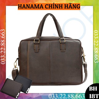 Cặp Da Latop 15.6 Inch HANAMA Dala 2x Da Thật - 3 Lớp Chống Sốc Chống Nước - 100% Chính Hãng