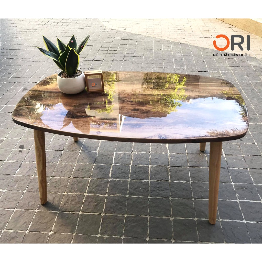 Bàn Sofa Chân Gấp Mặt Giả Đá Cao Cấp - HIKA TABLE - ORI NỘI THẤT HÀN QUỐC