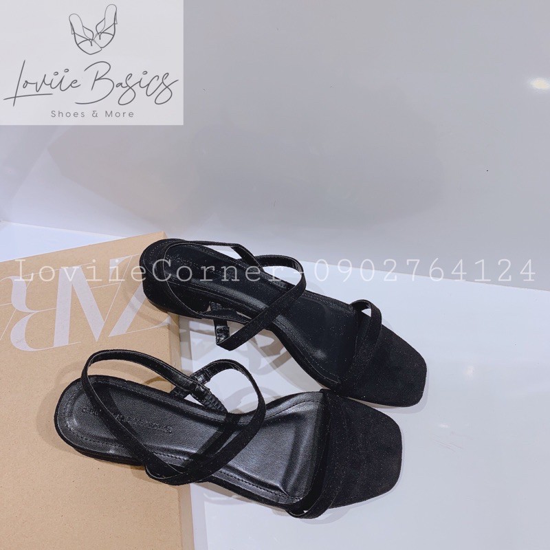 SANDAL NỮ LOVIIE BASICS - SANDAL QUAI MẢNH ĐẾ VUÔNG 2 PHÂN - SANDAL QUAI NGANG - SANDAL GÓT VUÔNG 2CM  S210302