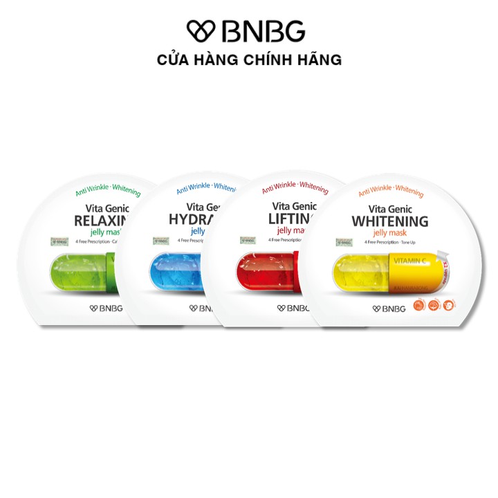 [Mã FMCGMALL -8% đơn 250K] Combo 4 mặt nạ dưỡng da toàn diện BNBG Vita Genic Jelly Mask 30mlx4