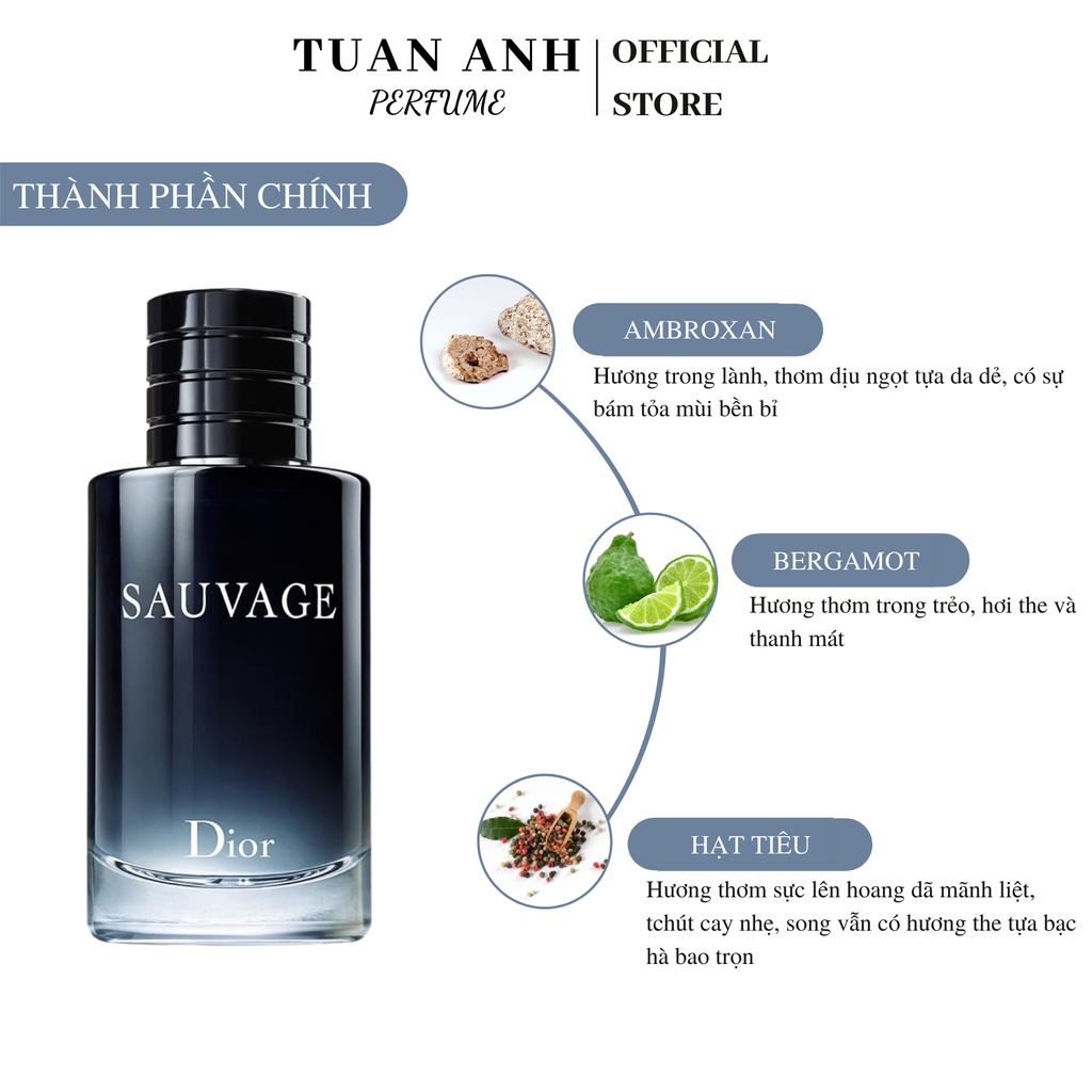 Nước hoa nam chính hãng thơm lâu Dior Sauvage cao cấp TUAN ANH PERFUME | BigBuy360 - bigbuy360.vn