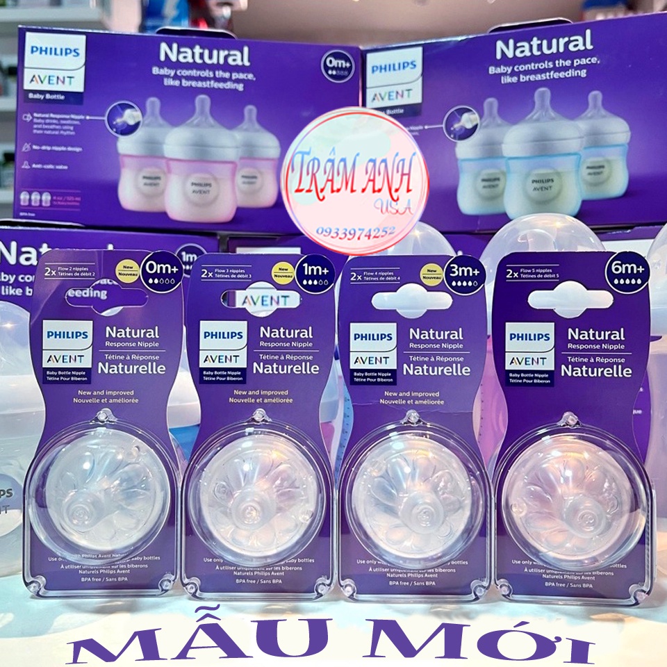 Núm Ty Avent Mô Phỏng Tự Nhiên Dành Cho Bé