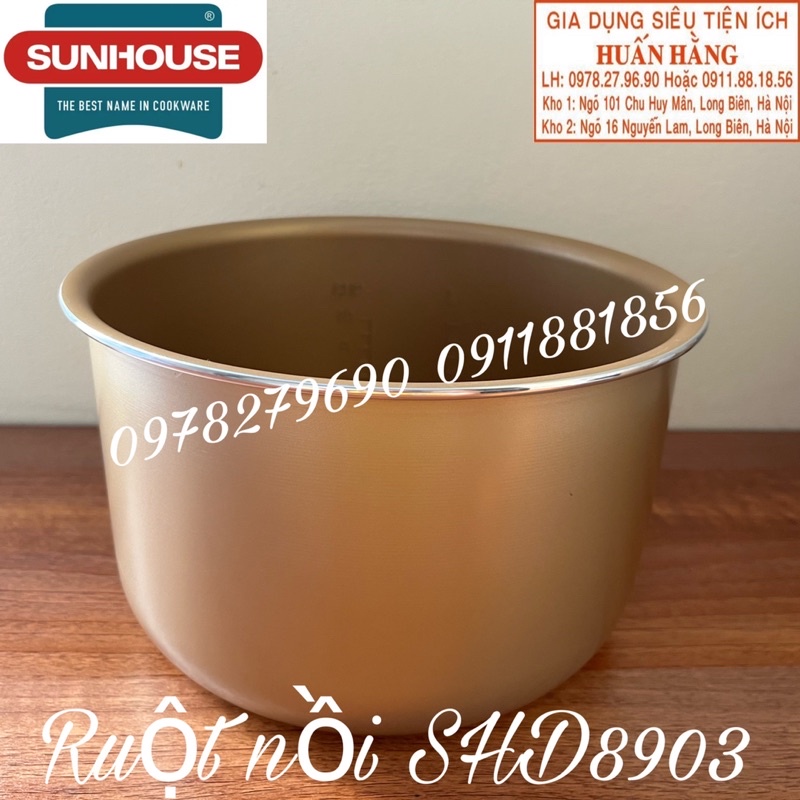 Ruột Nồi cơm, mâm nhiệt, cảm biến nhiệt điện tử Sunhouse mama 1.8 lít SHD8903