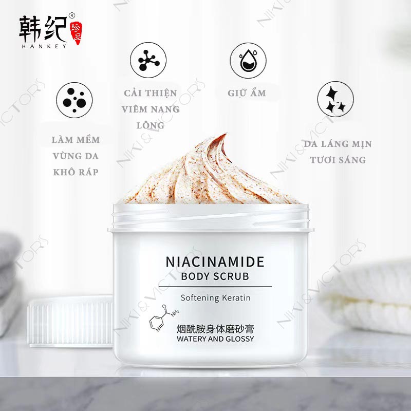 Kem Tẩy Tế Bào Chết Toàn Thân Cải Thiện Viêm Nang Lông Dưỡng Da Mịn Màng Dành Cho Mọi Loại Da Body Scrub Hương Trái Đào