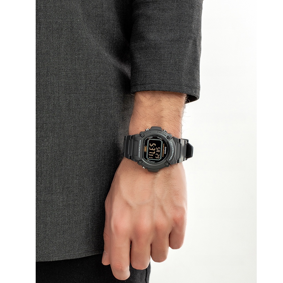 Đồng Hồ Casio Nam W-219H-8BVDF | Dây Nhựa | Pin 7 Năm | Chống Nước WR50M