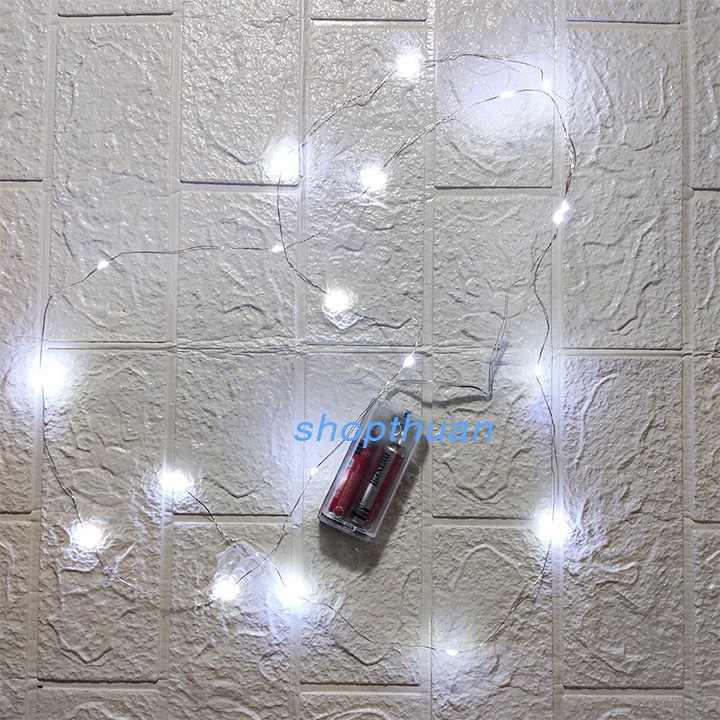 Đèn Led Trang Trí Fairy Dài 1.7  Mét - Không Chớp - Pin AA