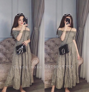 Váy maxi bệt vai