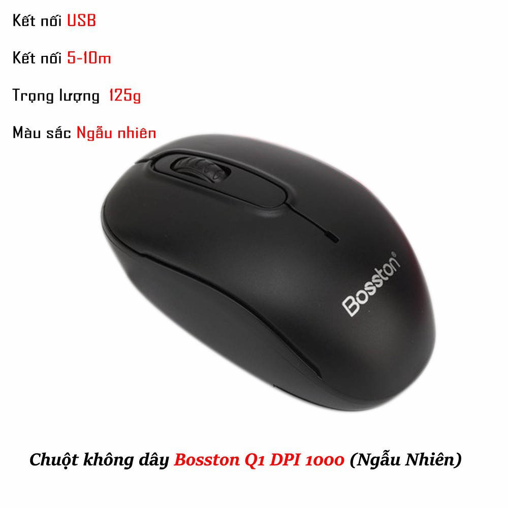 Chuột không dây chính hãng Bosston cổng usb gắn vào là xài ngay MP11254