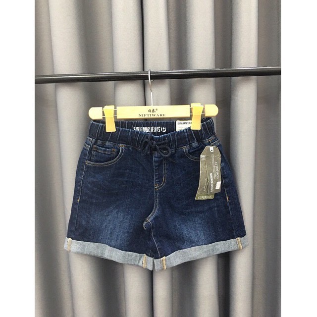 [QUÀ TẶNG LÀ CHUN TÓC MÀU ĐEN DẺO DAI NỮ TÍNH ĐÀN HỒI] Quần short jean cạp chun Junnie Closet | BigBuy360 - bigbuy360.vn