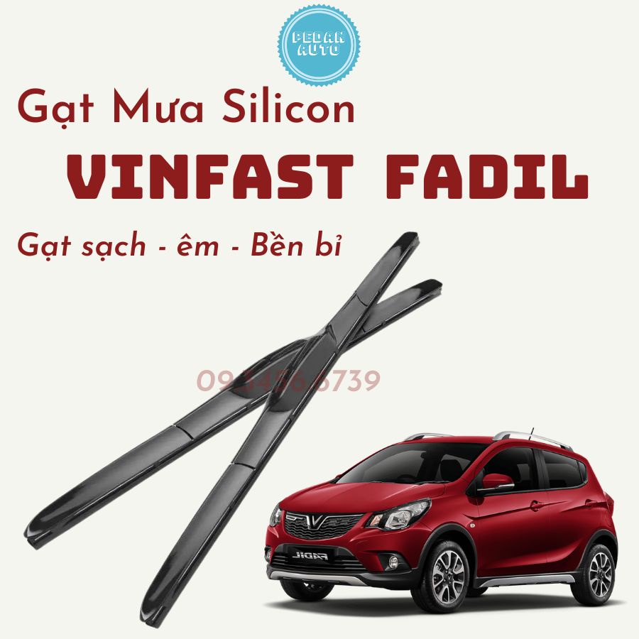 Gạt mưa ô tô, cần gạt mưa silicon xe Vinfast Fadil - (24,14) gạt nước siêu sạch, quét nước nhẹ nhàng