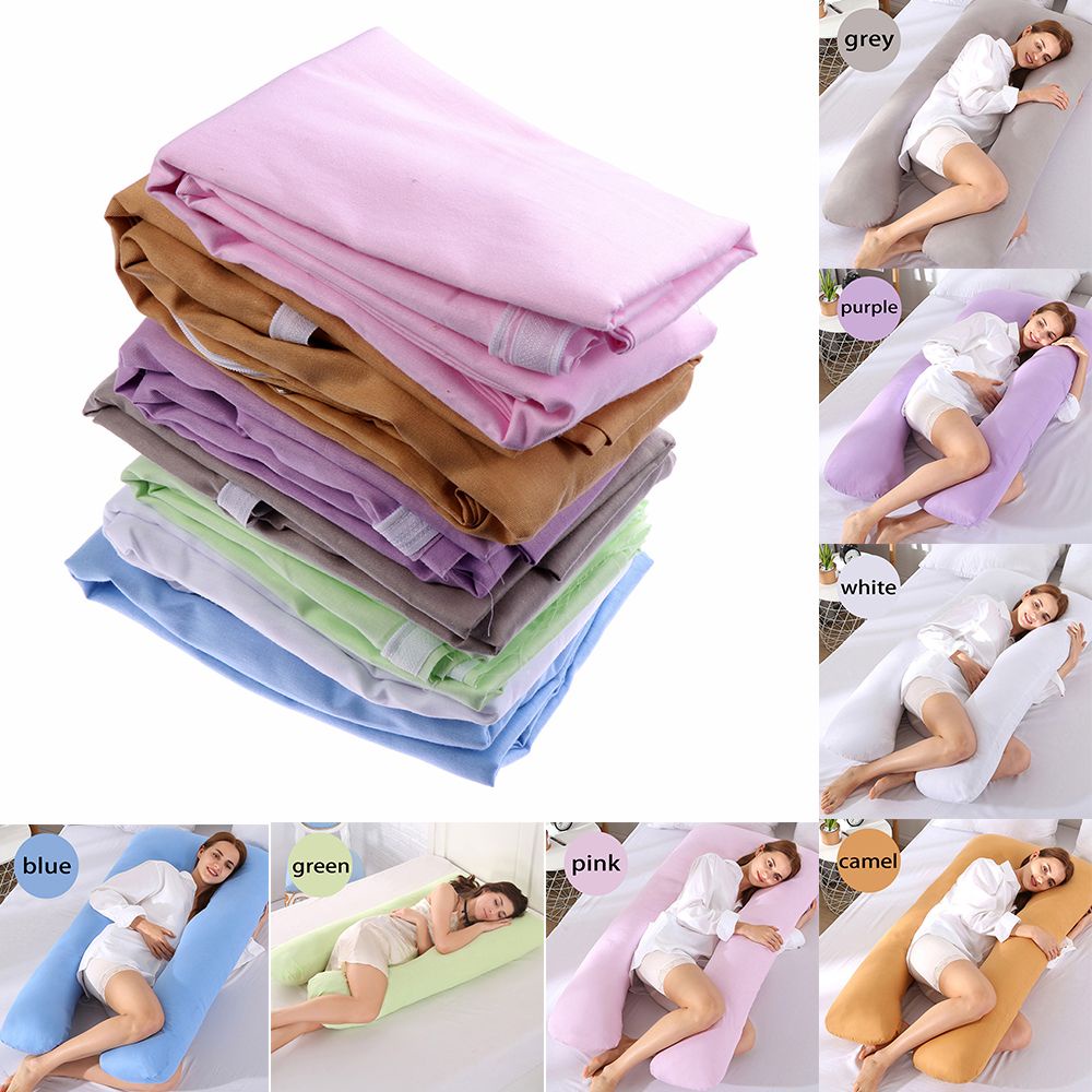 Áo Gối Chữ U Bằng Cotton Mềm Nhiều Màu Tùy Chọn Cho Bà Bầu