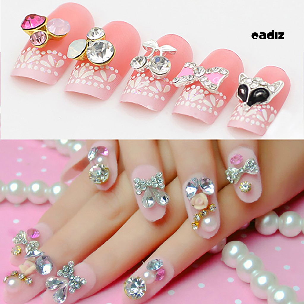 [Hàng mới về] Bộ 10 Đá Trang Trí Móng Tay Nhiều Màu Tinh Tế