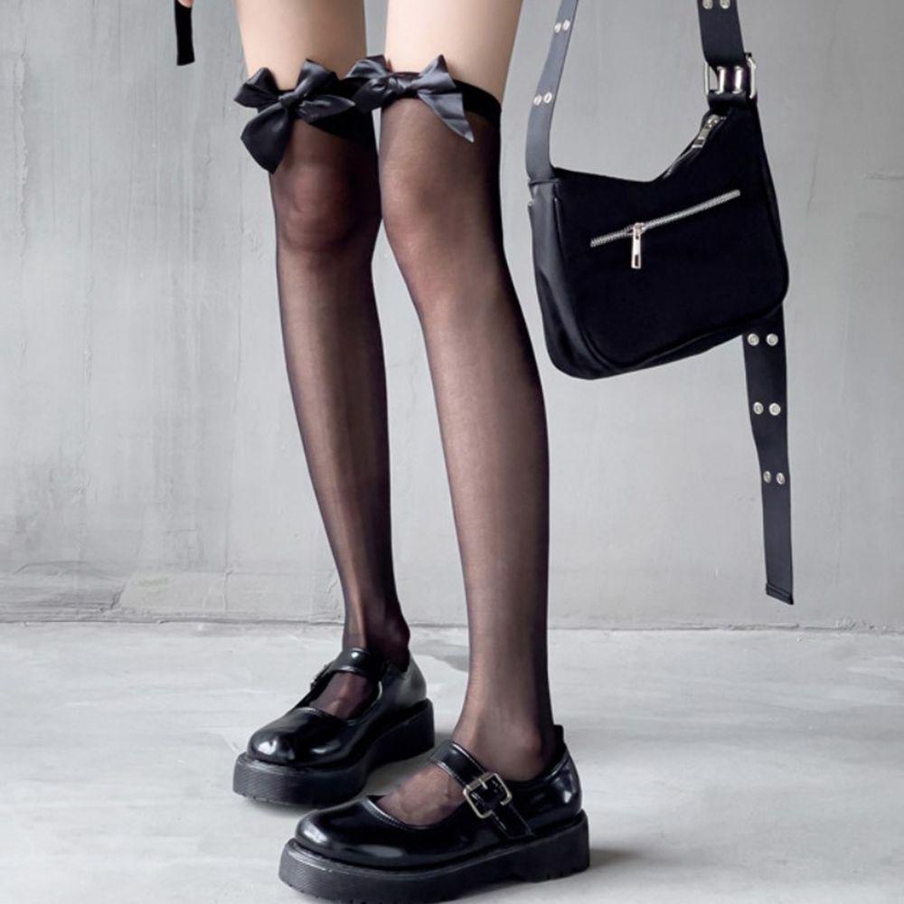 Vớ Dài Qua Gối Siêu Mỏng Đính Nơ Cho Nữ